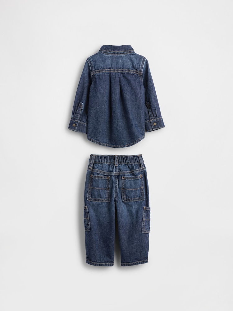 Gap Blue Denim Outfit Set (0-24mths) - Image 2 of 2