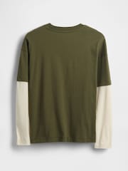 Gap Green Relaxed Graphic T-Shirt (4-13yrs) (4-13yrs) - Image 2 of 2