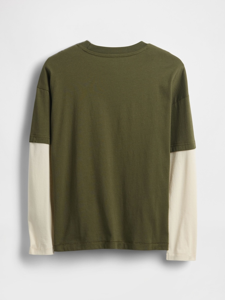 Gap Green Relaxed Graphic T-Shirt (4-13yrs) (4-13yrs) - Image 2 of 2