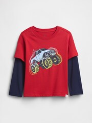 Gap Red Graphic Crew Neck Short Sleeve T-Shirt (6mths-5yrs) (6mths-5yrs) - Image 1 of 3