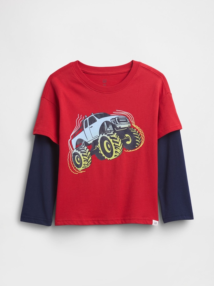 Gap Red Graphic Crew Neck Short Sleeve T-Shirt (6mths-5yrs) (6mths-5yrs) - Image 1 of 3