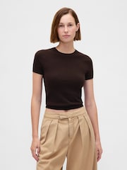 Gap Black Soft Touch Stretch T-Shirt - Image 1 of 4