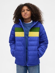 Gap Blue Cold Control Puffer Jacket (4-13yrs) (4-13yrs) - Image 1 of 5