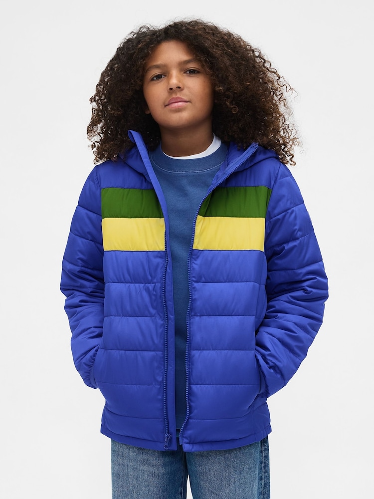 Gap Blue Cold Control Puffer Jacket (4-13yrs) (4-13yrs) - Image 1 of 5
