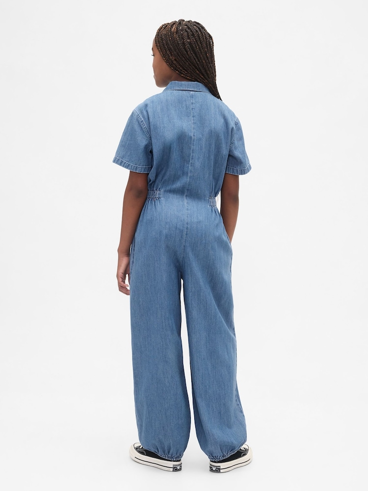 Gap Blue Denim Jogger Jumpsuit (4-13yrs) - Image 2 of 4