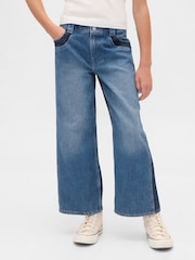 Gap Blue High Waisted Stride Wide-Leg Ankle Jeans (5-13yrs) (5-13yrs) - Image 1 of 5