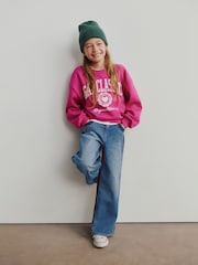 Gap Blue High Waisted Stride Wide-Leg Ankle Jeans (5-13yrs) (5-13yrs) - Image 3 of 5