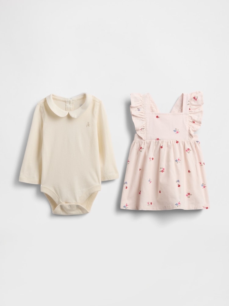 Gap Pink Corduroy Overall Outfit Set (Newborn-24mths) (0-24mths) - Image 1 of 2