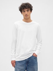 Gap White Everyday Long Sleeve T-Shirt - Image 1 of 5