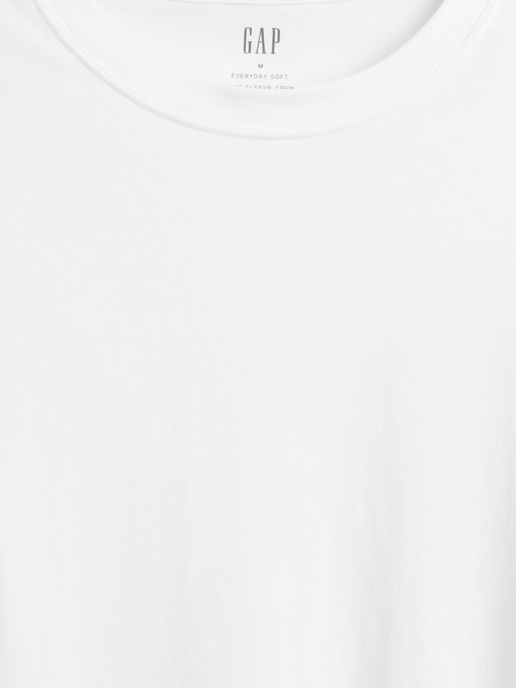 Gap White Everyday Long Sleeve T-Shirt - Image 5 of 5