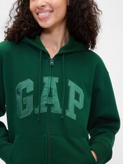 Gap Green Vintage Logo Zip Up Hoodie - Image 4 of 5