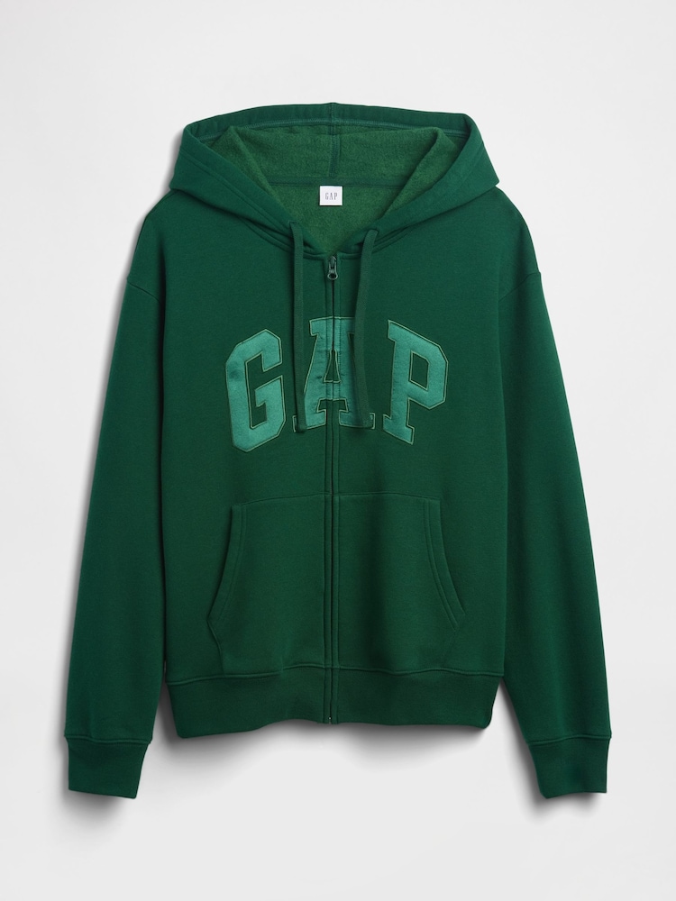 Gap Green Zip Up Logo Hoodie - Image 4 of 4