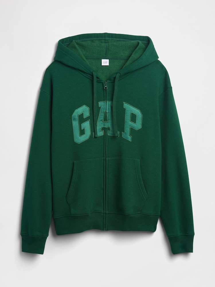 Gap Green Vintage Logo Zip Up Hoodie - Image 5 of 5