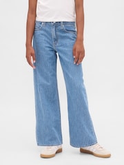Gap Blue Low Waisted Stride Wide Leg Jeans (5-13yrs) (5-13yrs) - Image 1 of 5