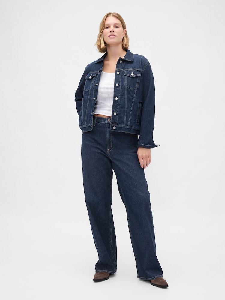 Gap Dark Blue High Waisted '90s Loose Jeans - Image 6 of 6 Gap Dark Blue High Waisted '90s Loose Jeans - Image 6 of 6