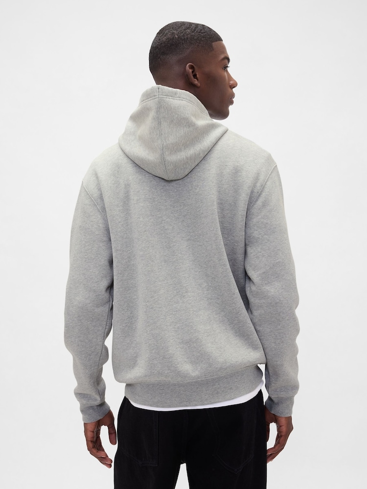 Gap Grey Relaxed Mini Logo Hoodie - Image 2 of 4