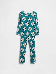 Gap Blue Brushed Cotton Pyjama Set (6mths-5yrs) (6mths-5yrs) - Image 1 of 2