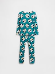 Gap Blue Brushed Cotton Pyjama Set (6mths-5yrs) (6mths-5yrs) - Image 2 of 2
