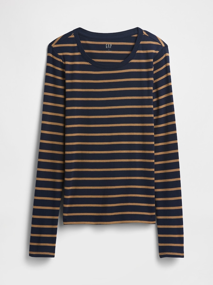 Gap Blue Modern Crewneck Long Sleeve T-Shirt - Image 5 of 5 Gap Blue Modern Crewneck Long Sleeve T-Shirt - Image 5 of 5