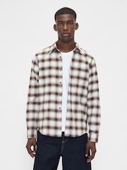 Gap Brown/White Check Oxford Shirt - Image 1 of 4