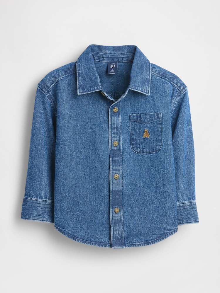 Gap Blue Denim Oversized Shirt (6mths-5yrs) (6mths-5yrs) - Image 1 of 2