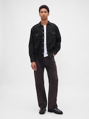 Gap Black UltraSoft Denim Relaxed Shirt - Image 3 of 4