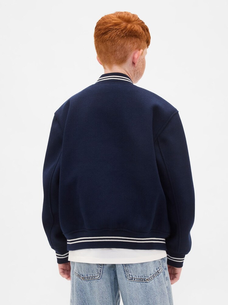 Gap Blue Varsity Logo Bomber Jacket (4-13yrs) (4-13yrs) - Image 2 of 4