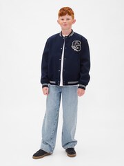 Gap Blue Varsity Logo Bomber Jacket (4-13yrs) (4-13yrs) - Image 3 of 4