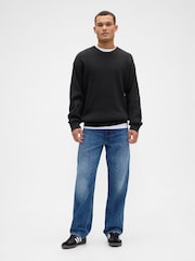 Gap Black V-Plaited Rib Jumper - Image 3 of 5