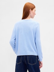 Gap Light Blue Soft Touch Crop Cardigan - Image 2 of 4