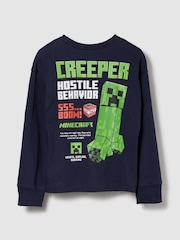 Gap Navy Blue Minecraft Graphic T-Shirt (4-13yrs) (4-13yrs) - Image 1 of 3
