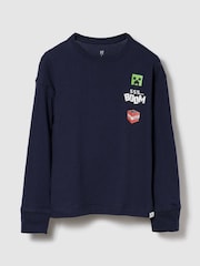 Gap Navy Blue Minecraft Graphic T-Shirt (4-13yrs) (4-13yrs) - Image 2 of 3