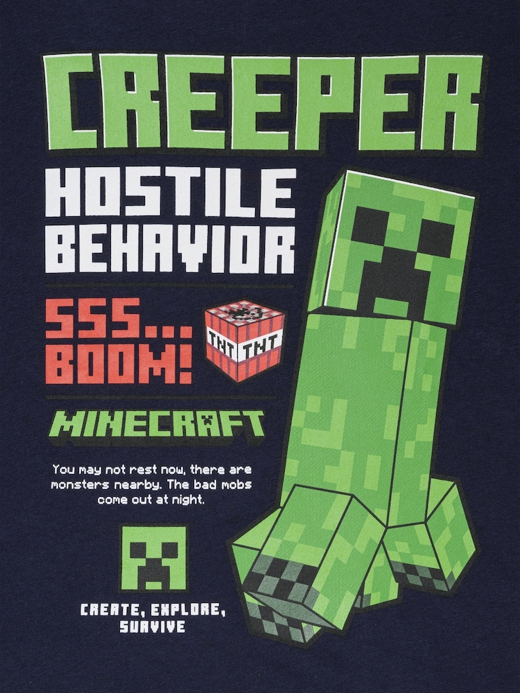 Gap Navy Blue Minecraft Graphic T-Shirt (4-13yrs) (4-13yrs) - Image 3 of 3