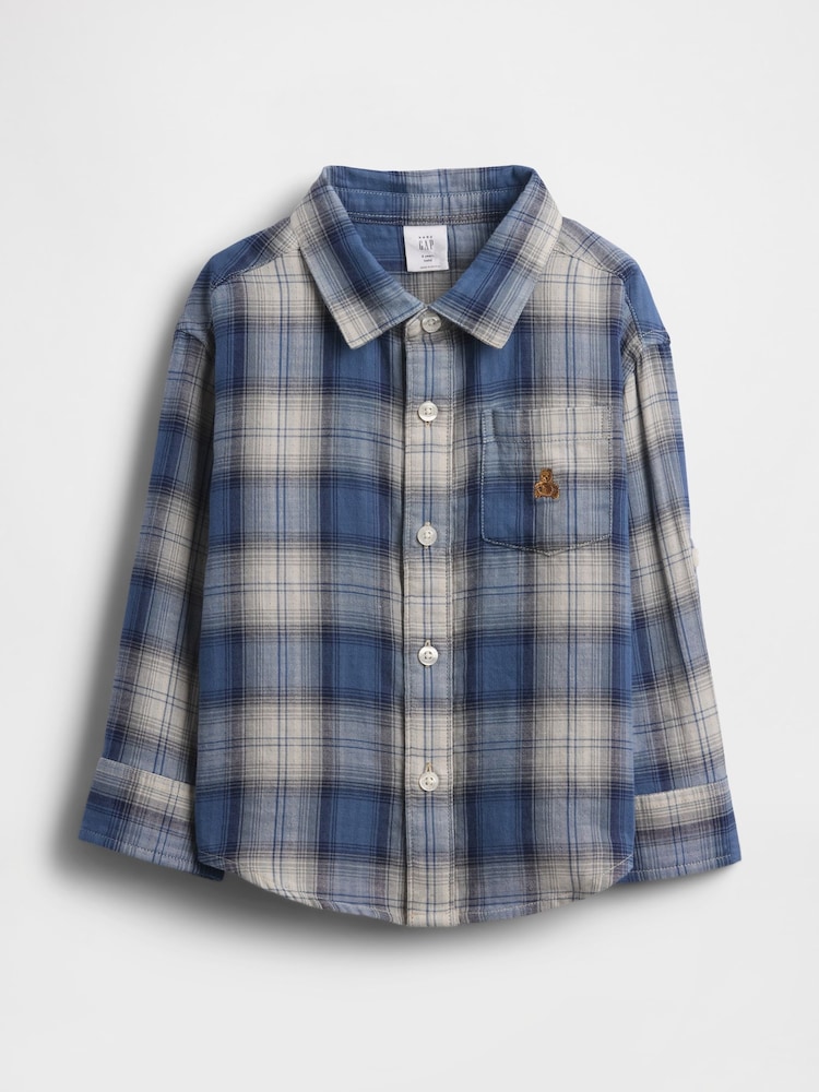 Gap Blue Double Weave Check Shirt (6mths-5yrs) (6mths-5yrs) - Image 1 of 2 Gap Blue Double Weave Check Shirt (6mths-5yrs) (6mths-5yrs) - Image 1 of 2