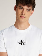 Calvin Klein White Monogram logo T-Shirt - Image 3 of 6