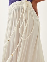 Monsoon White Bryony Embroidered Maxi Skirt - Image 5 of 6