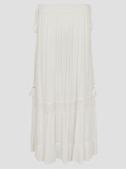Monsoon White Bryony Embroidered Maxi Skirt - Image 6 of 6
