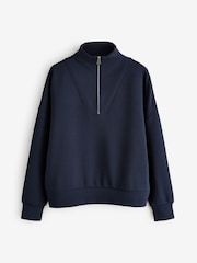 Varley Blue Hawley Half Zip Sweat Top - Image 1 of 1