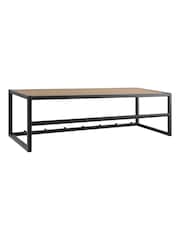 Actona Black Oak Seaford Metal Coat Rack with Oak Top - Image 4 of 6