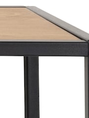 Actona Black Oak Seaford Metal Coat Rack with Oak Top - Image 6 of 6