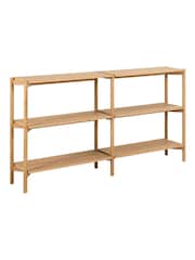 Actona Black Oak Braidwood Low Bookcase with 4 Shelves - Image 1 of 3