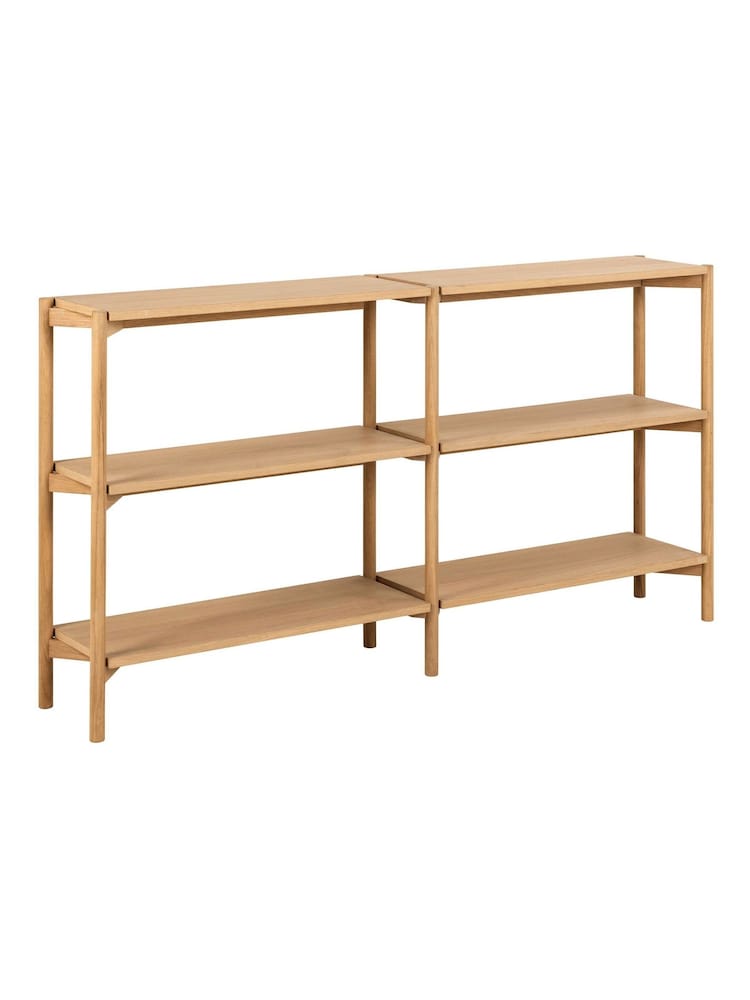 Actona Black Oak Braidwood Low Bookcase with 4 Shelves - Image 1 of 3