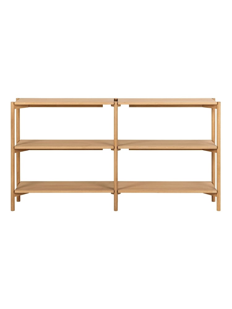 Actona Black Oak Braidwood Low Bookcase with 4 Shelves - Image 2 of 3