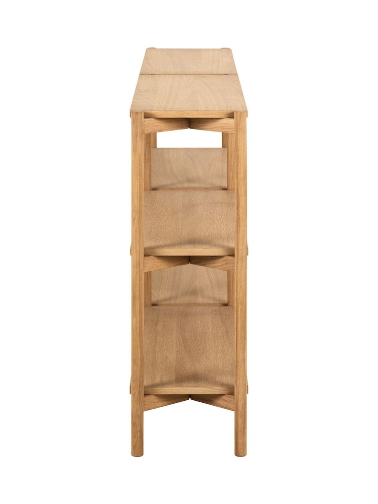 Actona Black Oak Braidwood Low Bookcase with 4 Shelves - Image 3 of 3