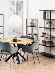 Actona Black Newcastle Tall Bookcase with 5 Shelves - Image 1 of 6
