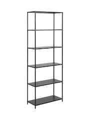 Actona Black Newcastle Tall Bookcase with 5 Shelves - Image 4 of 6