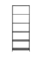 Actona Black Newcastle Tall Bookcase with 5 Shelves - Image 5 of 6