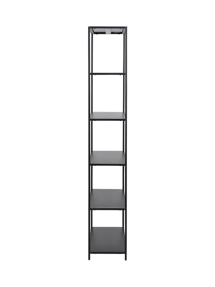 Actona Black Newcastle Tall Bookcase with 5 Shelves - Image 6 of 6