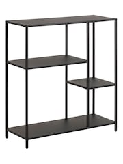 Actona Black Newcastle Asymmetrical Bookcase with 3 Shelves - Image 2 of 6