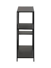 Actona Black Newcastle Asymmetrical Bookcase with 3 Shelves - Image 4 of 6